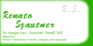 renato szautner business card